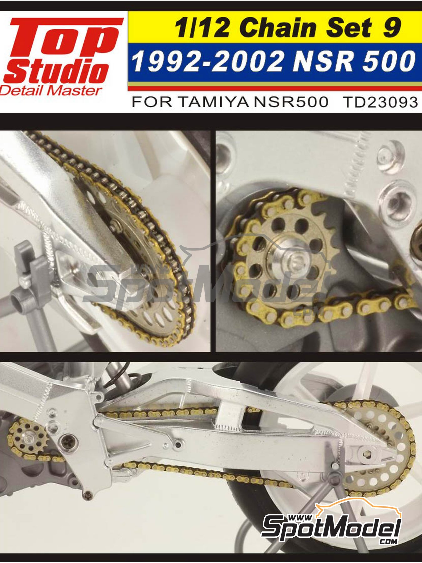Top Studio TD23093: Chain set 1/12 scale - Honda NSR500